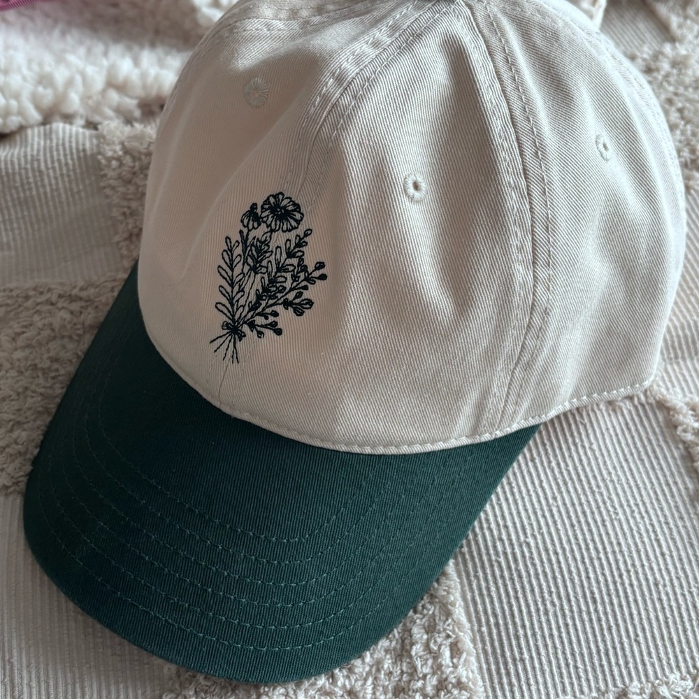 Floral Embroidered Baseball Cap